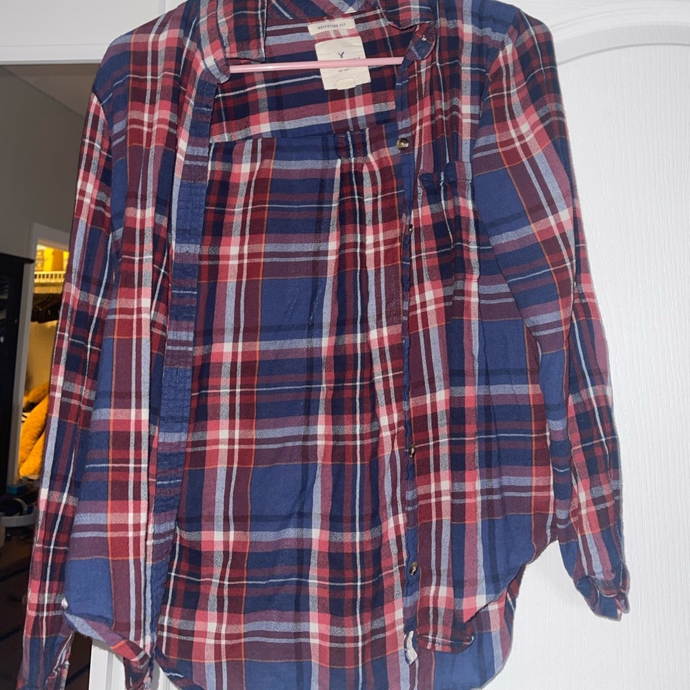 American Eagle boyfriend fit flannel, Size Small